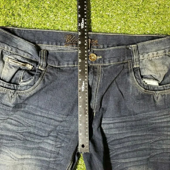 Blue Gear Jeans Mens 40x32 Blue Relaxed Loose Dark Wash Denim Everyday Basic - Picture 7 of 9